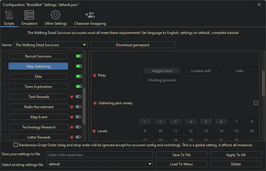 TWD Survivors Bot on PC